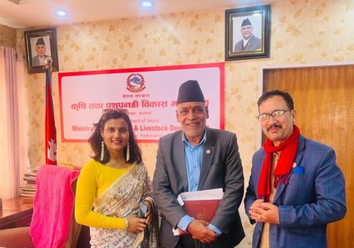 कृषि पर्यटनको विकासमा सहयोग गरिदिन मन्त्रीसँग आग्रह
